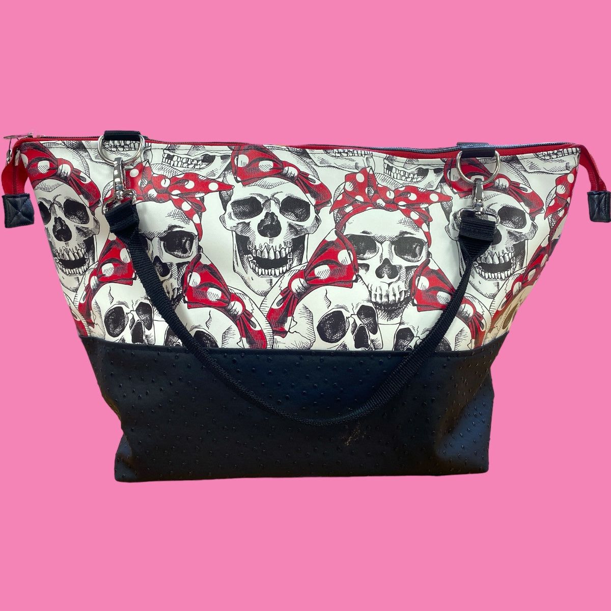 Weekender SL Totenkopf & Strauß Schwarz