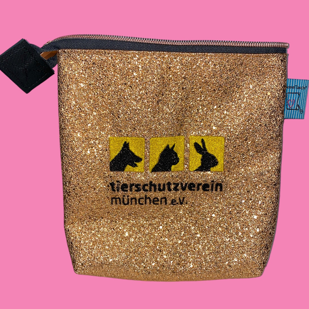 All-In GassiTaschi® #061 Geprägt Glitzer rosé Tierheim München