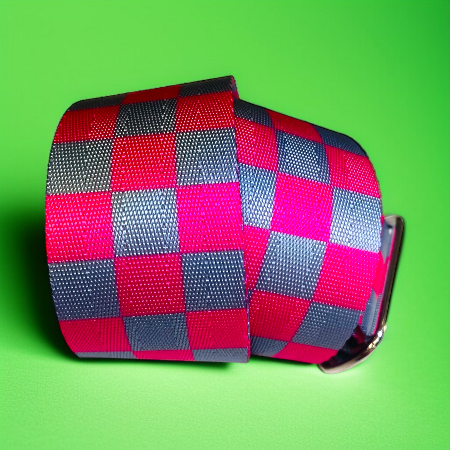 Gurt Schachbrett GRAU/PINK