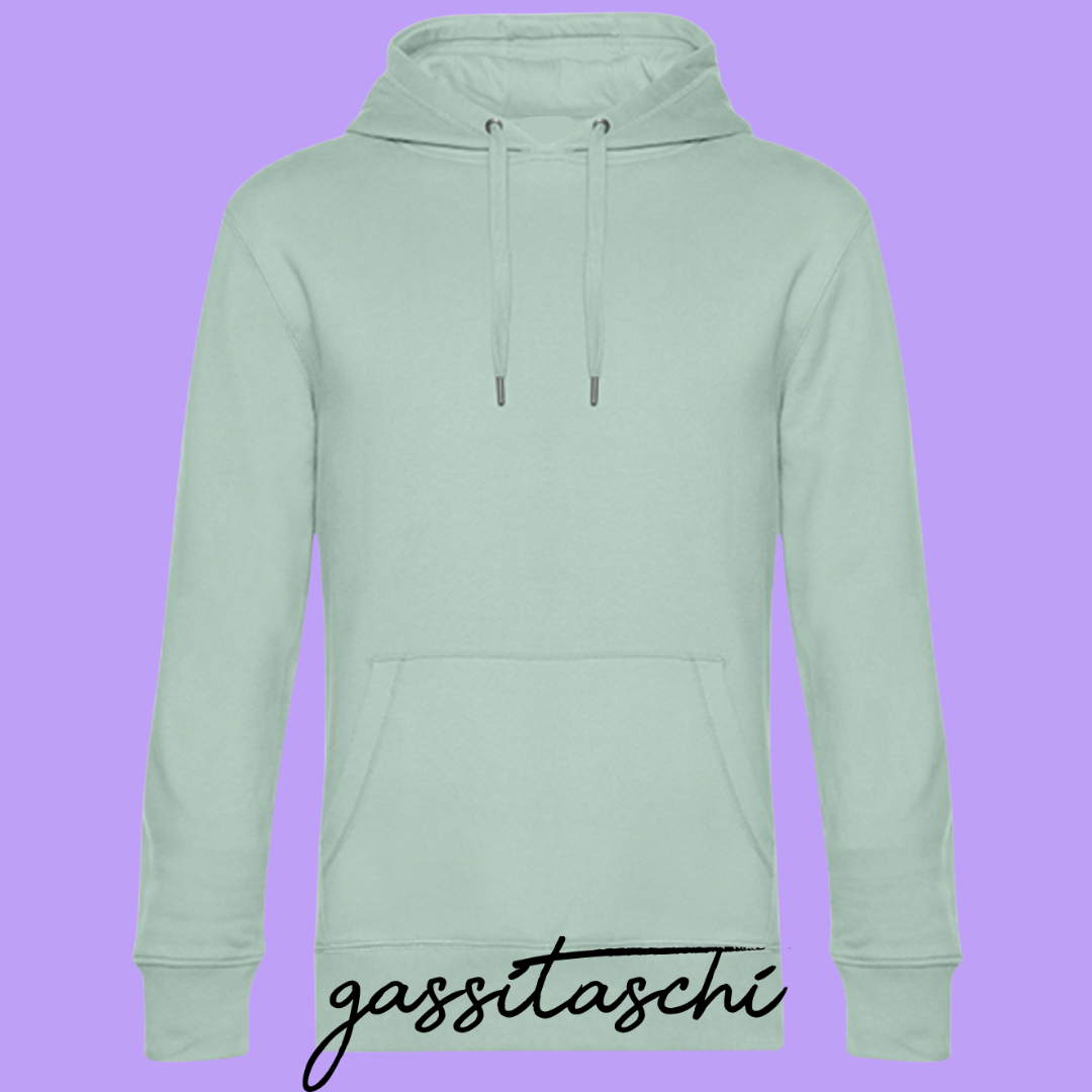 Hoodie Frenchie mit Rosa Schleifen Mint Größe 2XL