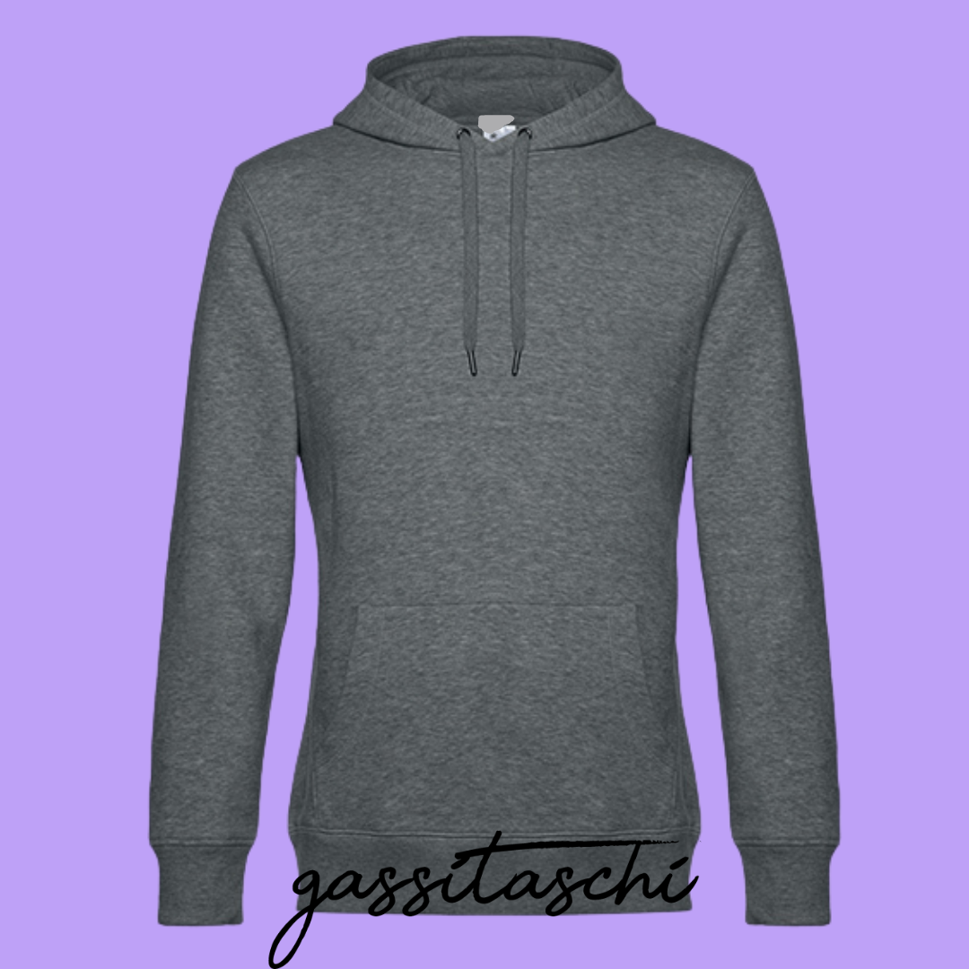 Hoodie Trigger Warning Dunkelgrau meliert Größe XL