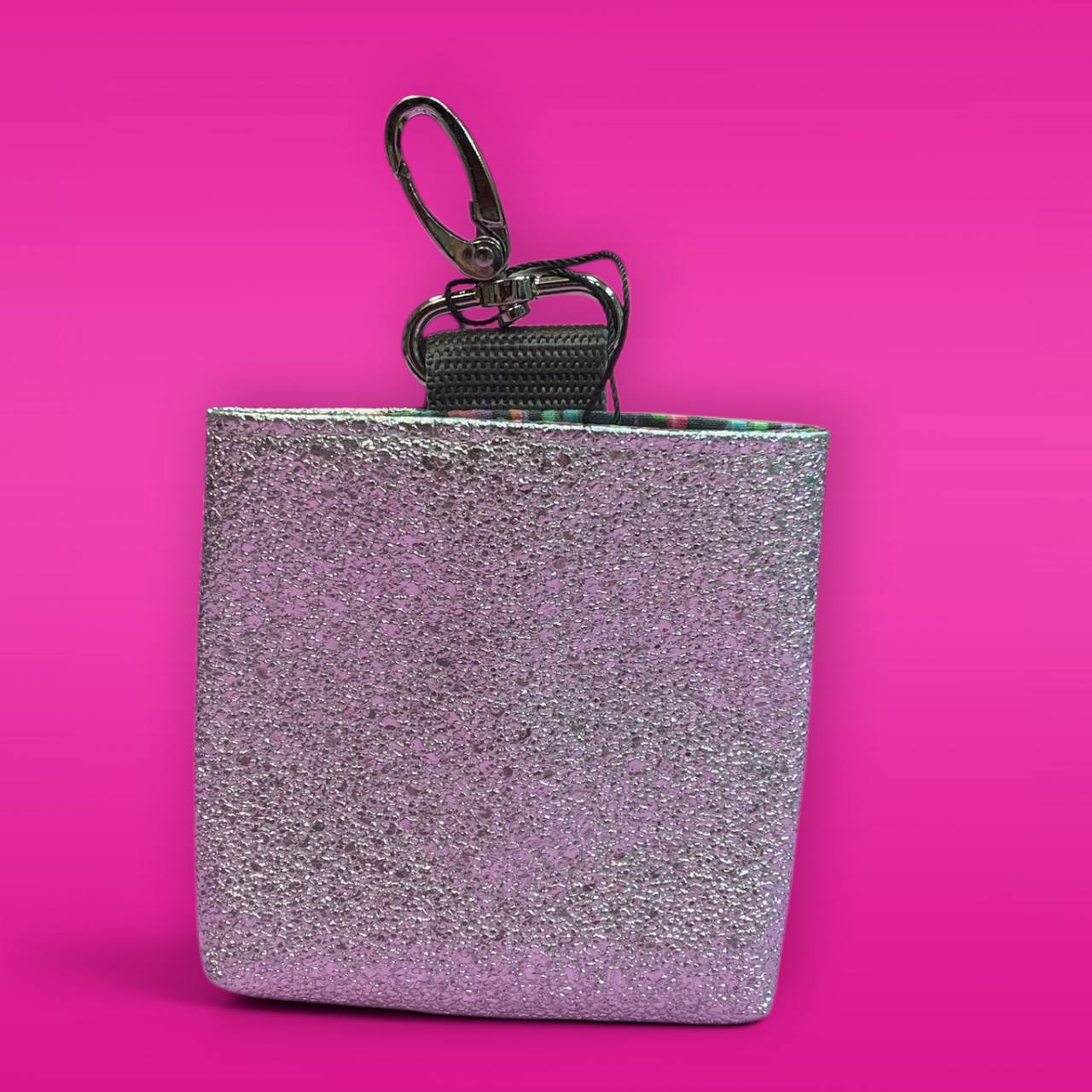KackiTaschi ohne ÖSE #066 Geprägt Glitzer Silber