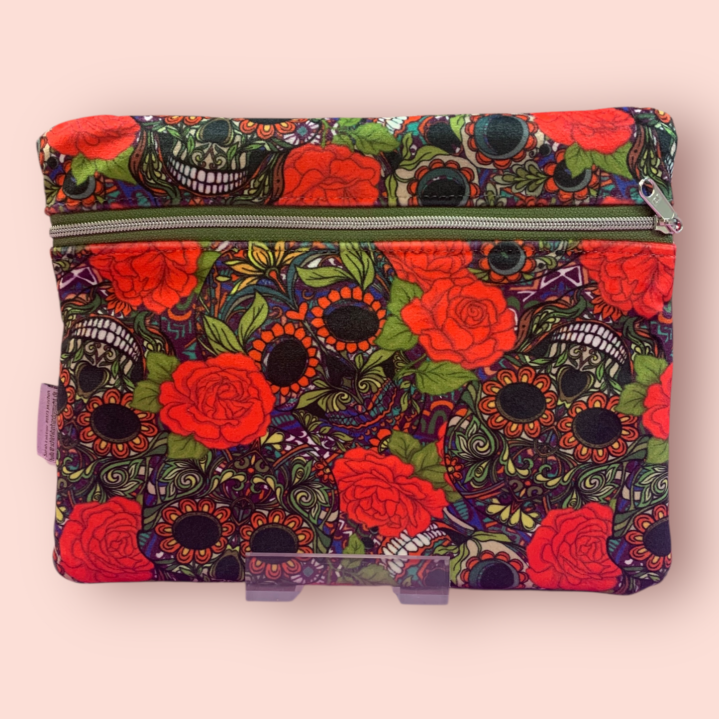 Kabeltäschchen Flower Skulls