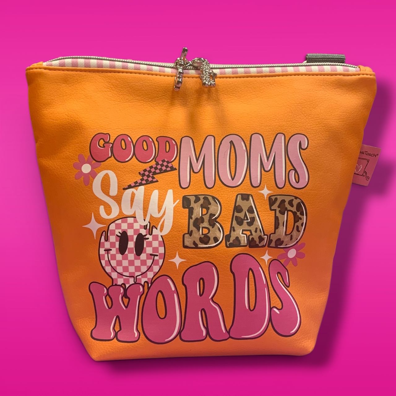 GassiTaschi® Shopper #029 Orange metallic Good Moms Say Bad Words