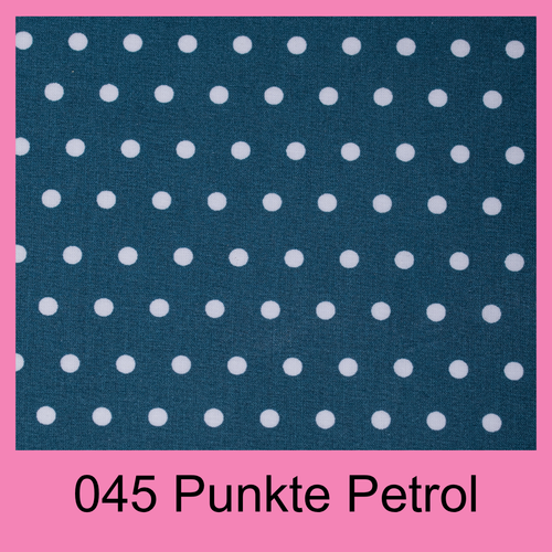 045 Punkte Weiß auf Petrol