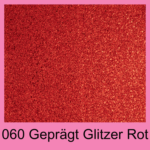 #060 Geprägt Glitzer Rot