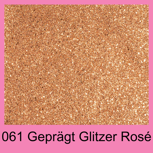 #061 Geprägt Glitzer Rosé