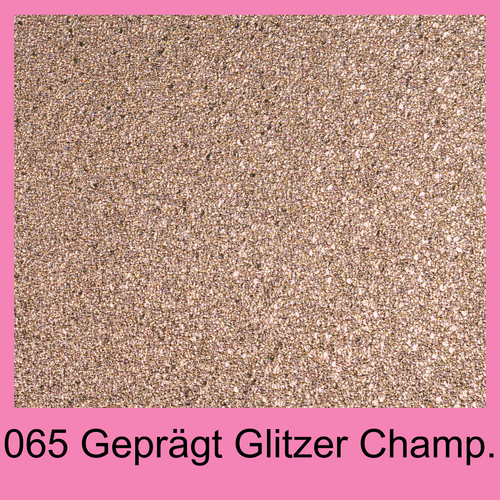 #065 Geprägt Glitzer Champagner