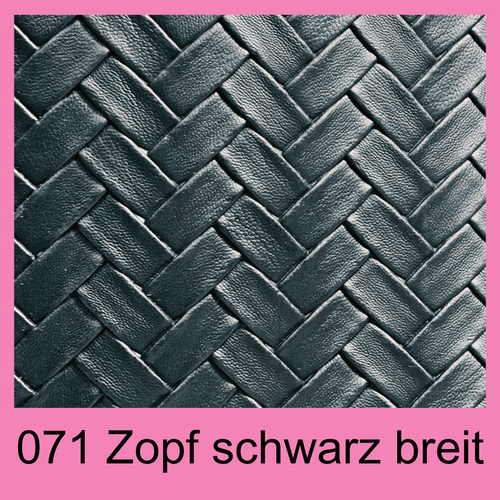 #071 Zopf schwarz breit