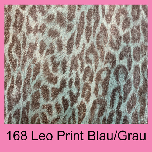 #168 Leo Print Blau/Grau