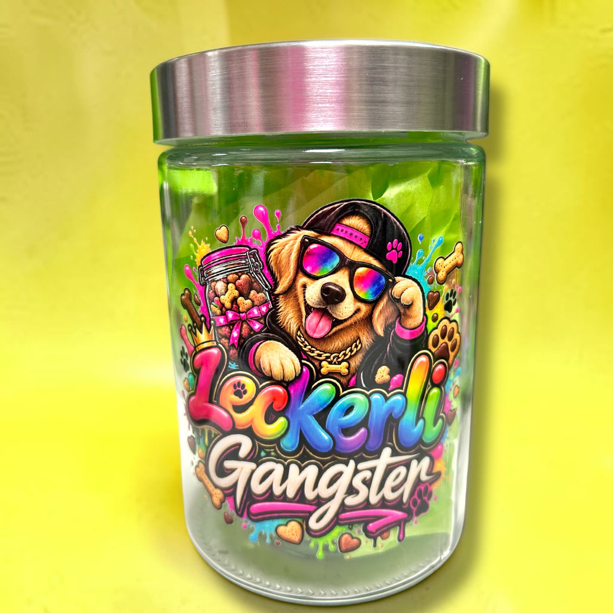Leckerli Glas Groß Leckerli Gangster Goldi