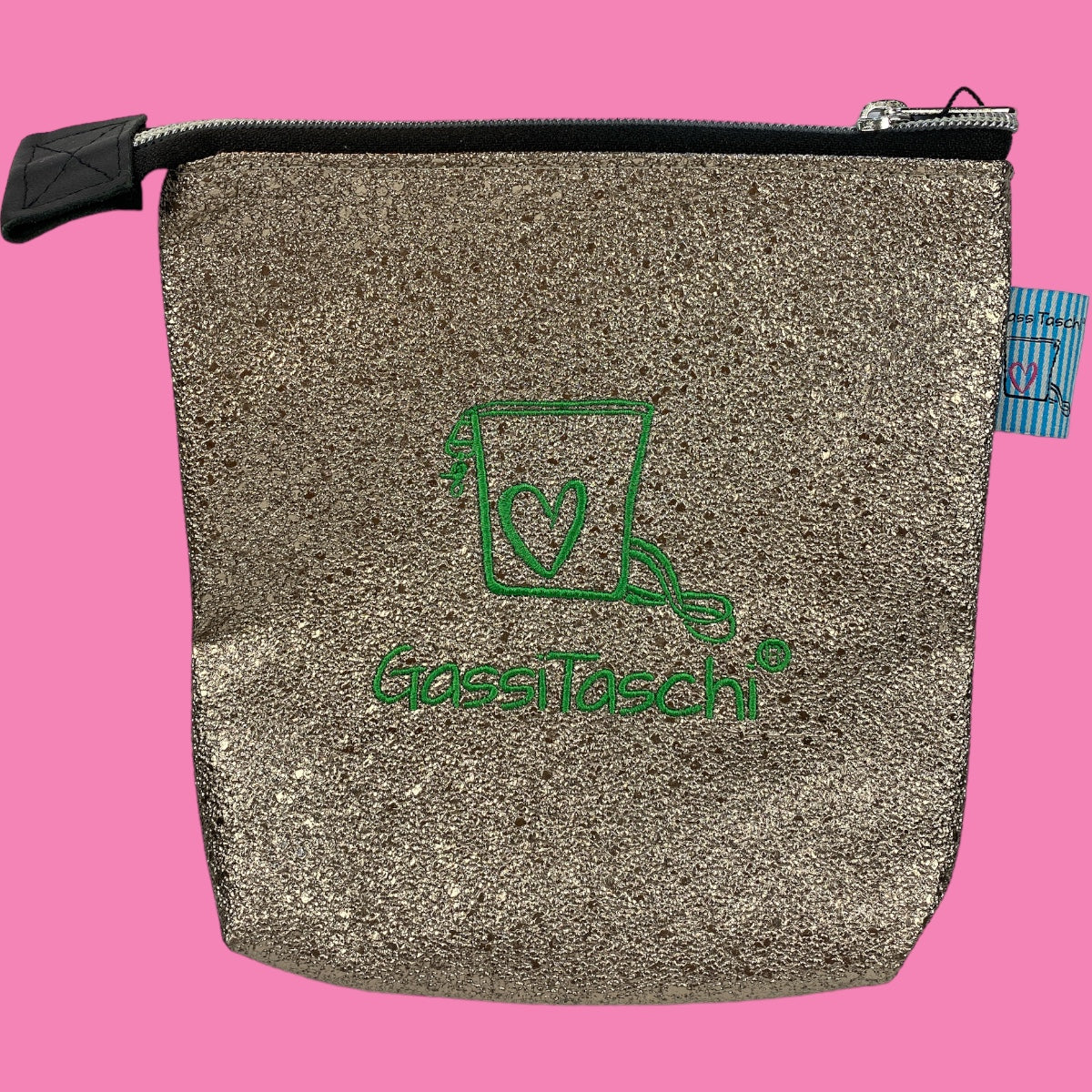 All-In GassiTaschi® #065 Geprägt Glitzer champagner