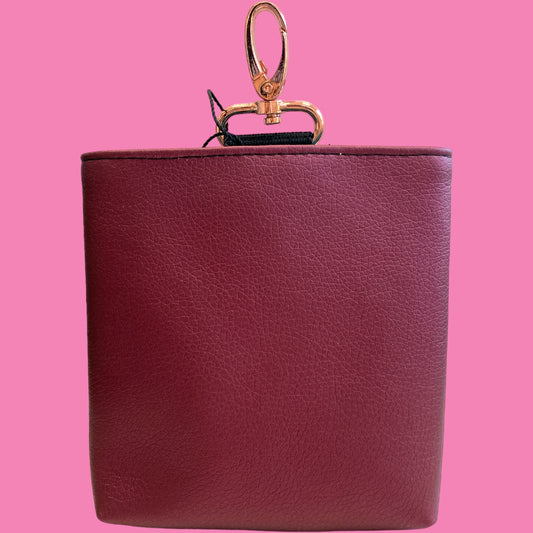 MiniFutterbeutel mit Karabiner #076 Beere metallic