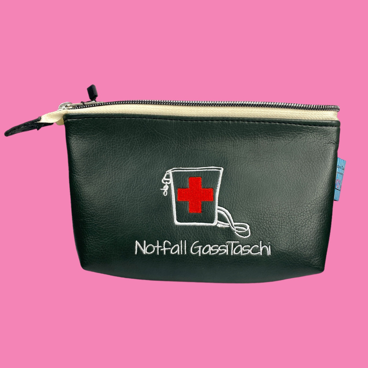 NotfallTaschi #100 Flaschengrün Meliert