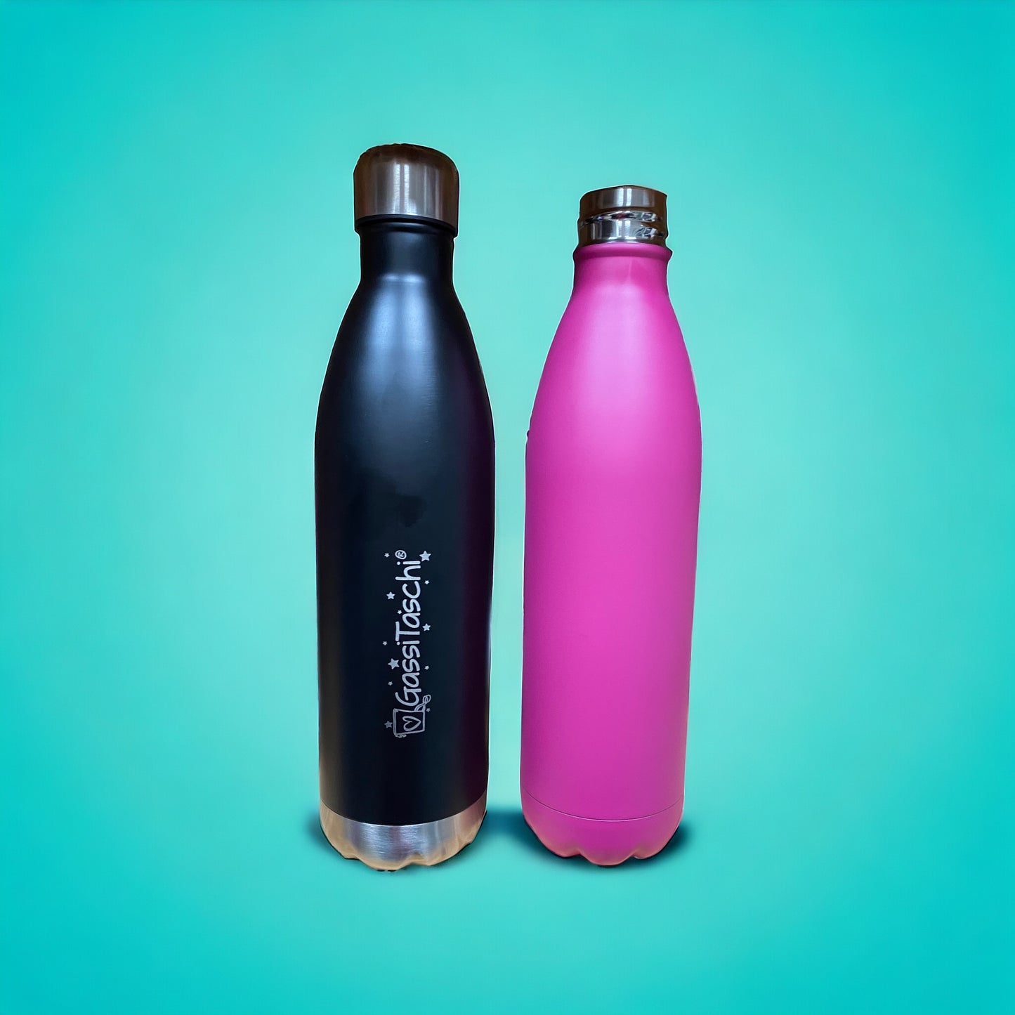 Schwarze Thermosflasche 750ml doppelwandig