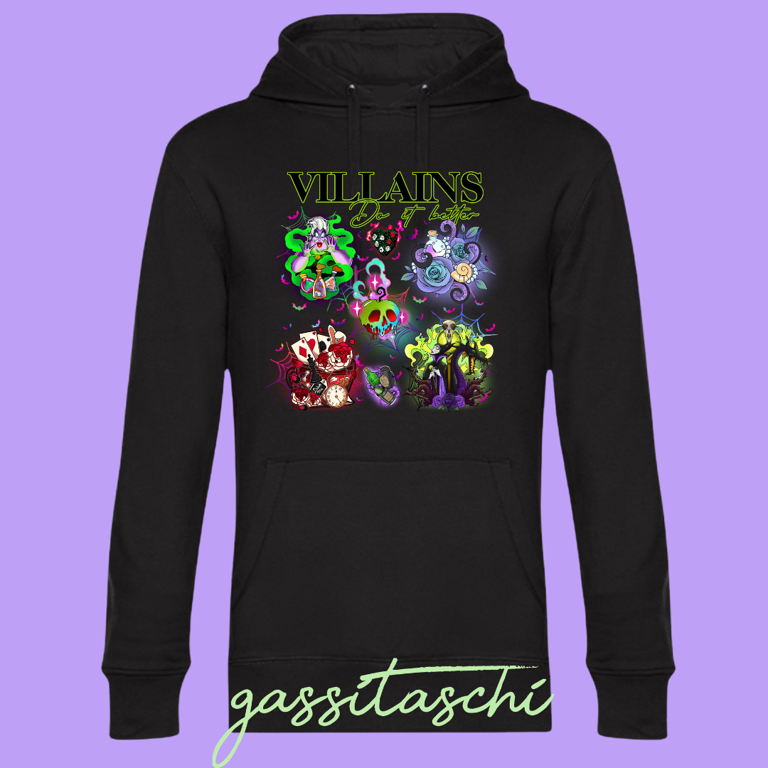 Hoodie Villains do it better Schwarz Größe 3XL
