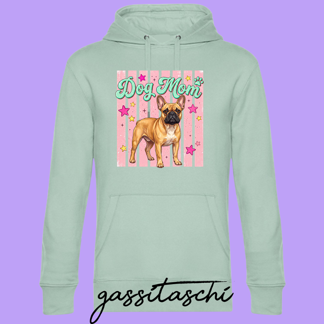 Hoodie Frenchie Dog Mom Mint Größe M