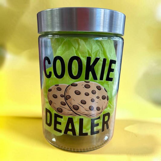 Leckerli Glas Groß Cookie Dealer schwarz