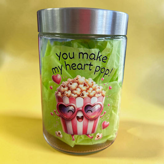 Leckerli Glas Groß You make my Heart Pop