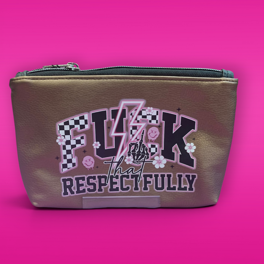 NotfallTaschi #010 Marone Metallic F*ck that Respaectfully