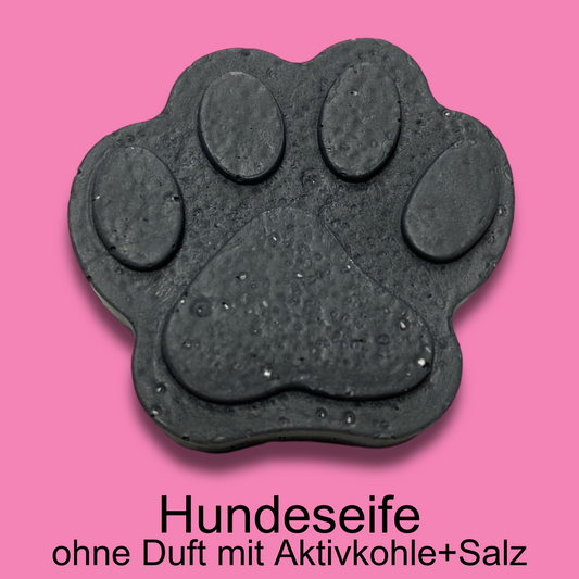 Schwarze Hundeseife 25g mit Aktivkohle & Salz