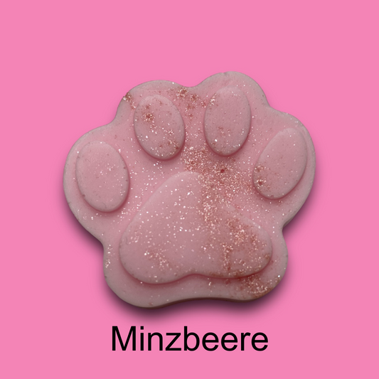 Minzbeere Hundeseife 25g mit Rosa Glitzer