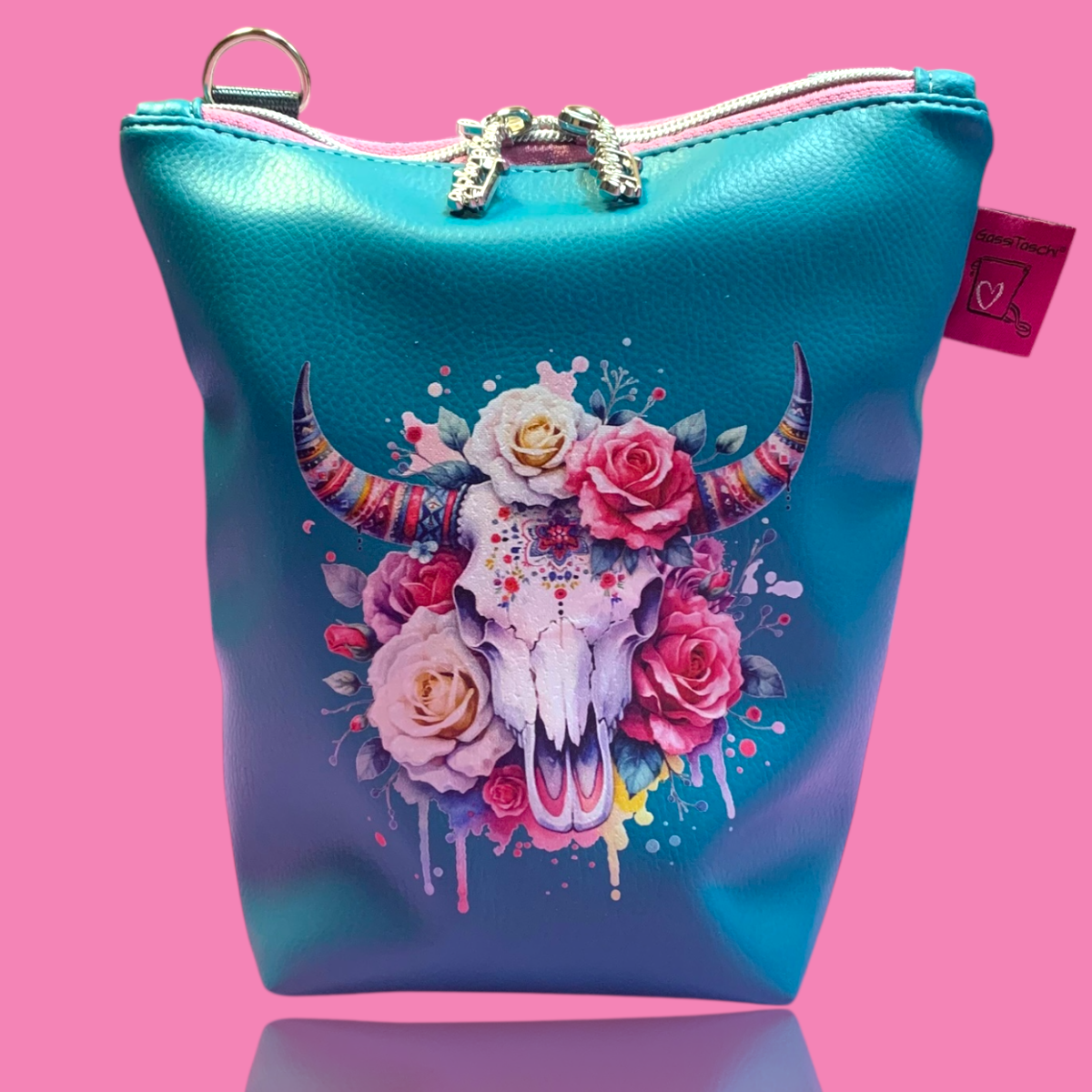 GassiTaschi® PLUS #041 Petrolgrün Boho Skull