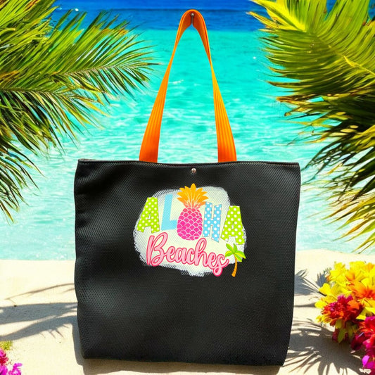 SommerTaschi - Aloha Beaches - Schwarz / Orange