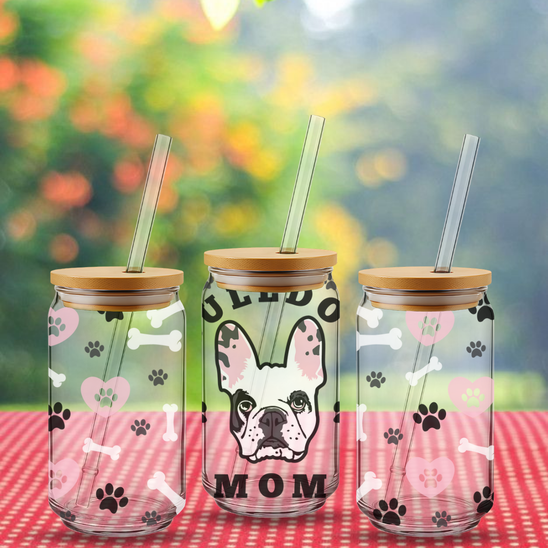 Trinkglas ca. 473ml Frenchie Dog Mom