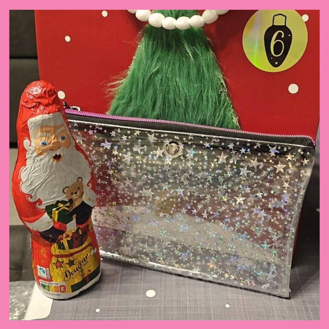 Vinyl Mäppchen mit Hologramm Sternen