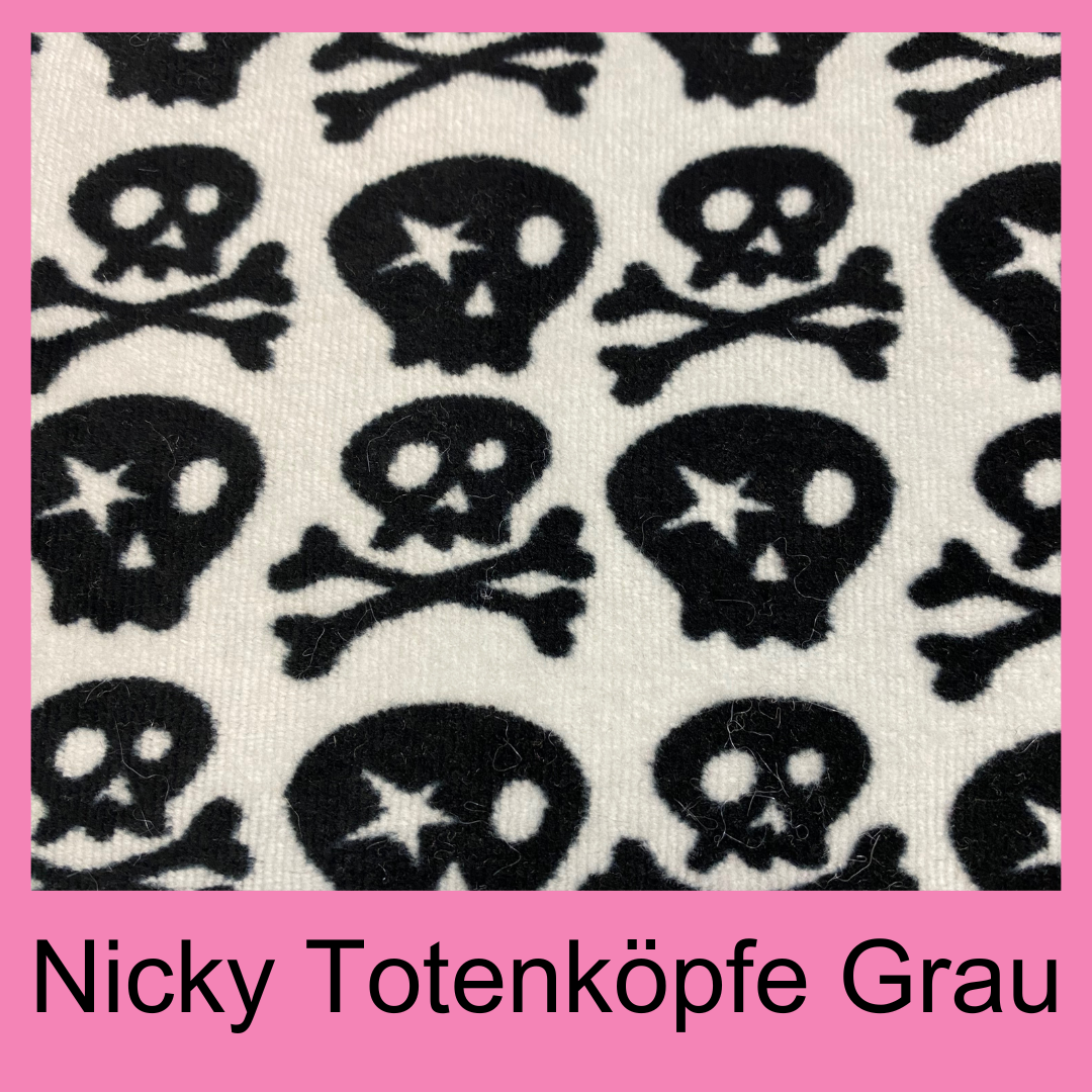 Nicky Totenkopf Schwarz/Grau