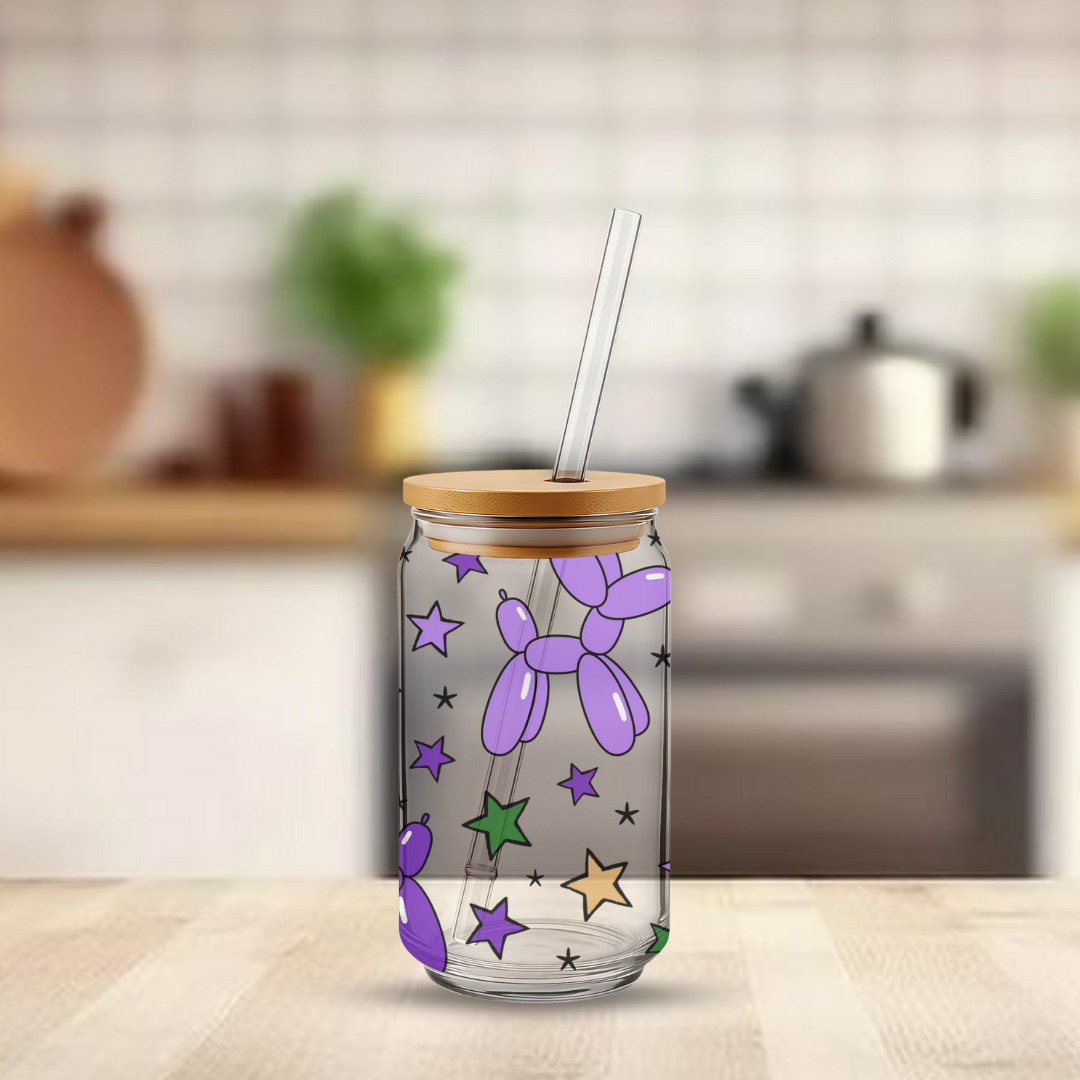 Trinkglas ca. 473ml Luftballon Hund