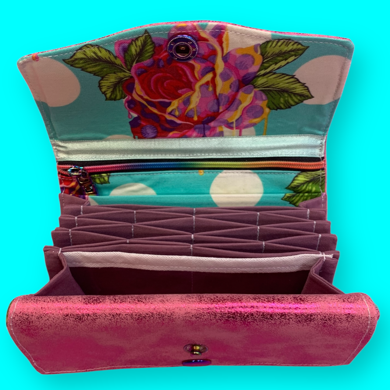 Geldbeutel CandyCane Samt pink