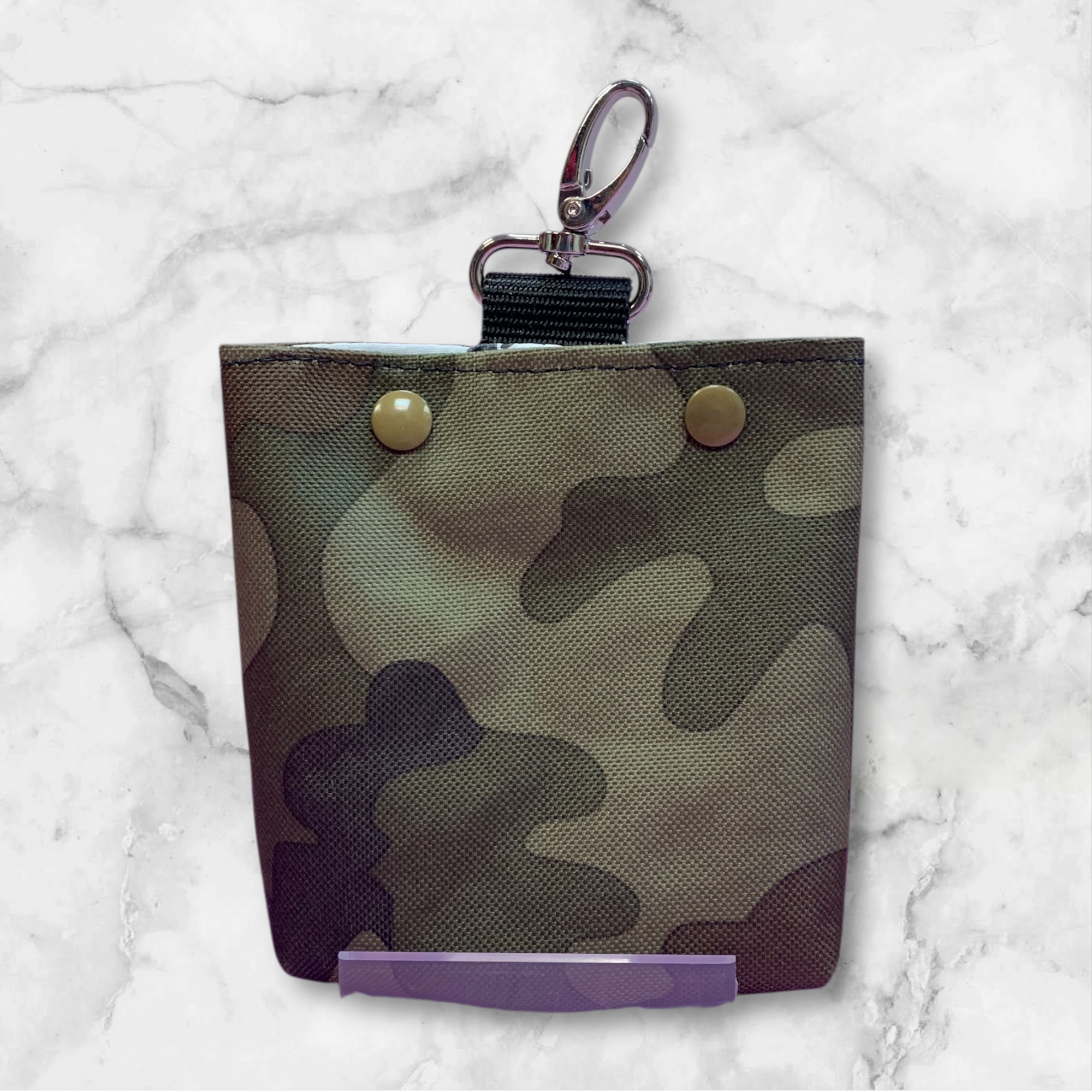 MiniFutterbeutel Karabiner + Druckknopf #087 Oxford Camouflage