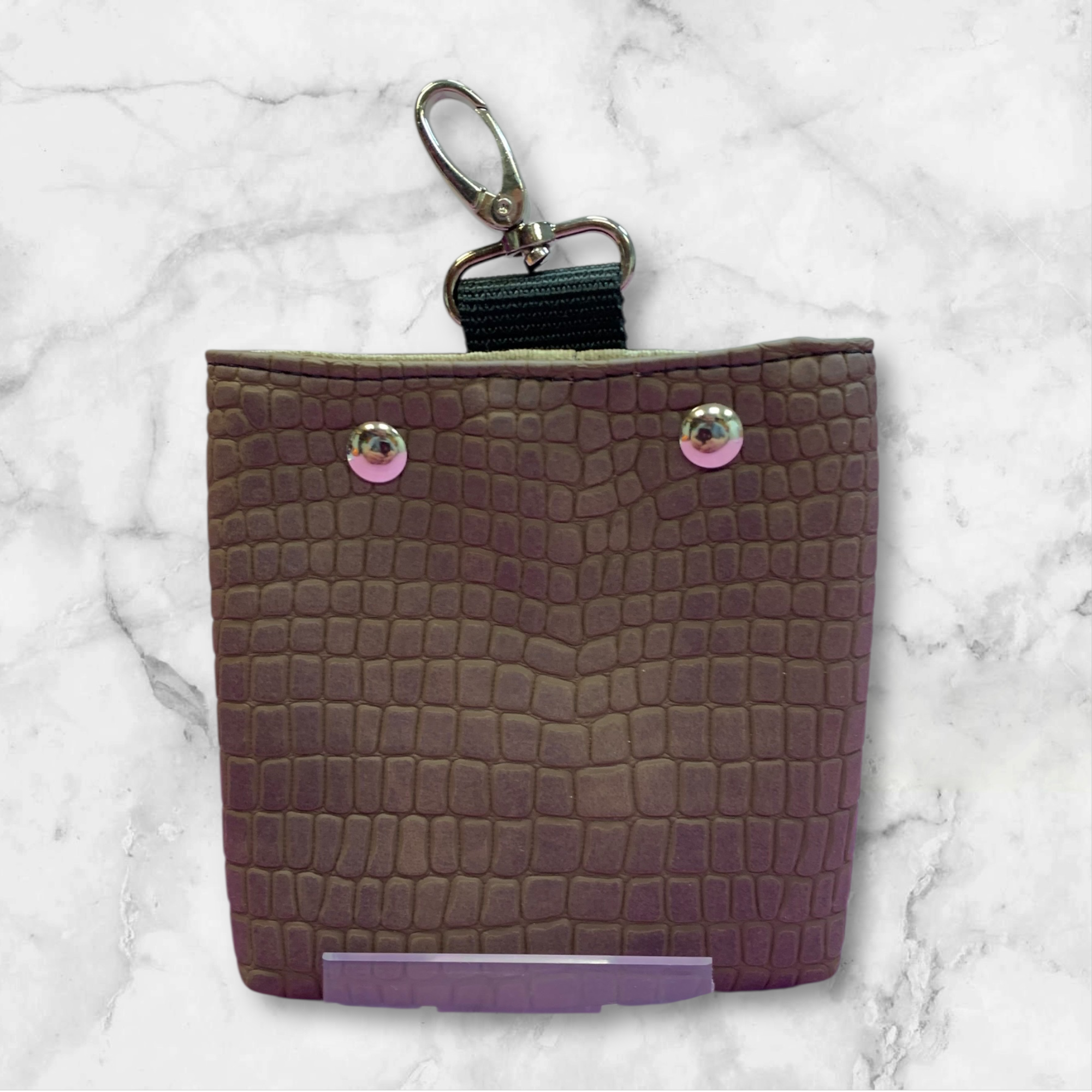 MiniFutterbeutel Karabiner + Druckknopf #126 Brikks braun