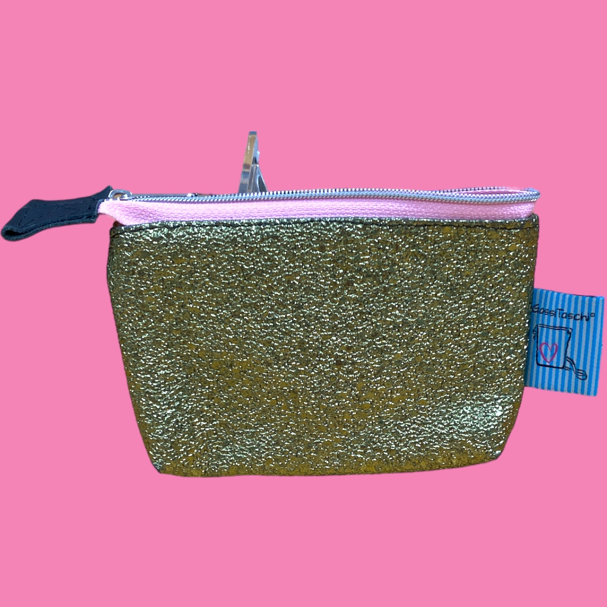 MiniGeldbeutel #064 Geprägt Glitzer Grün 