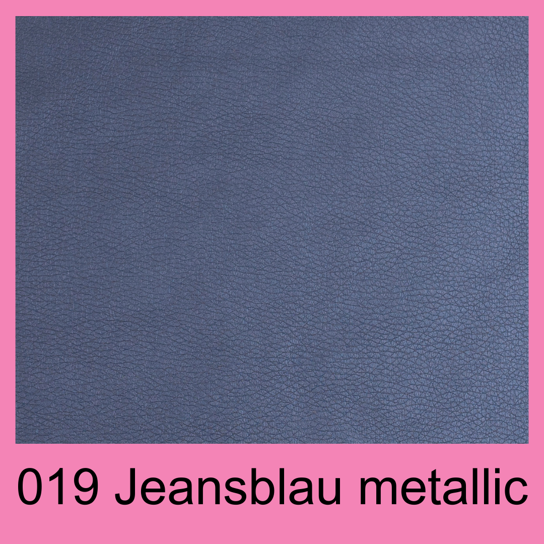MiniFutterbeutel Karabiner + Druckknopf #019 Jeansblau metallic