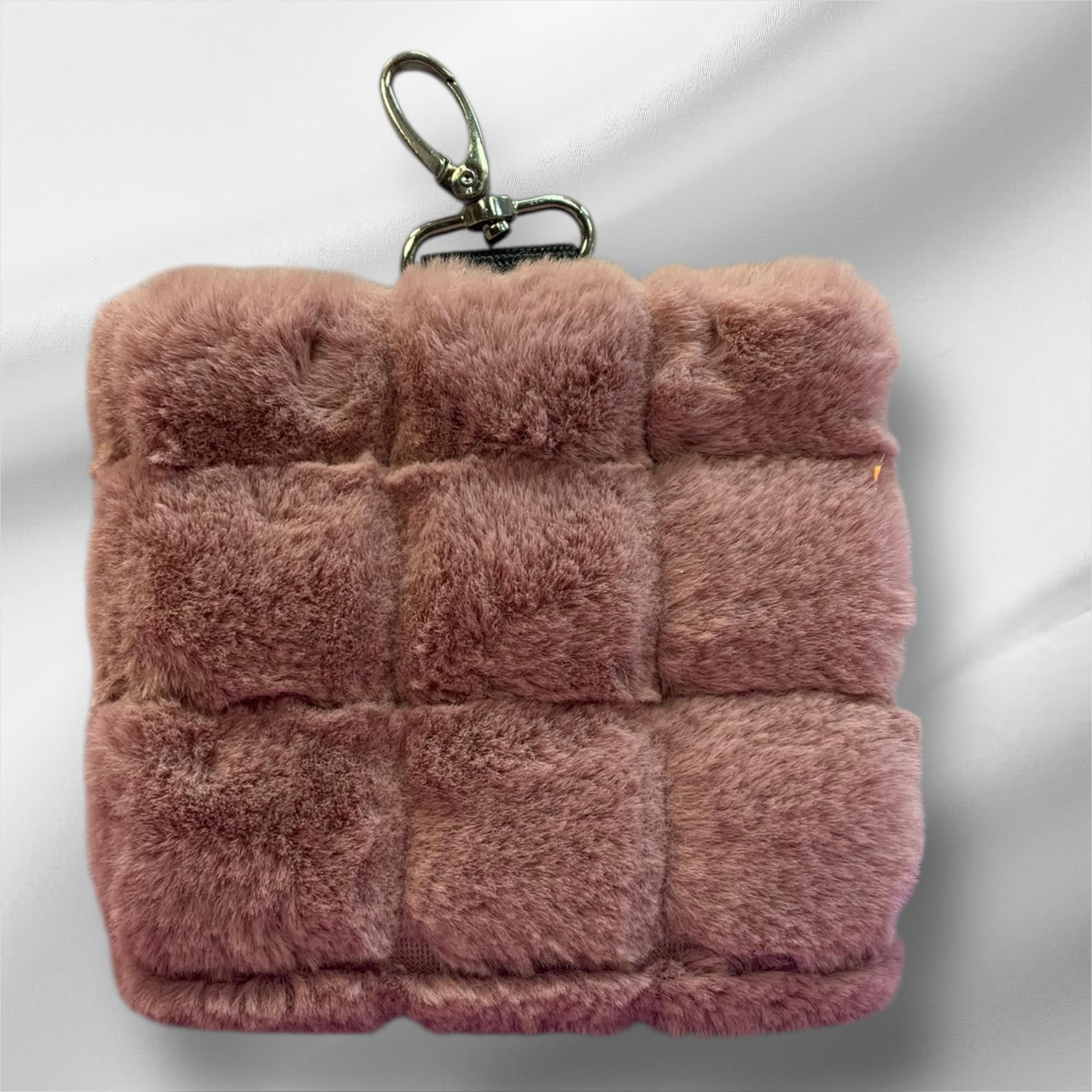 MiniFutterbeutel Karabiner + Druckknopf Plüsch Rosa Wuckerl