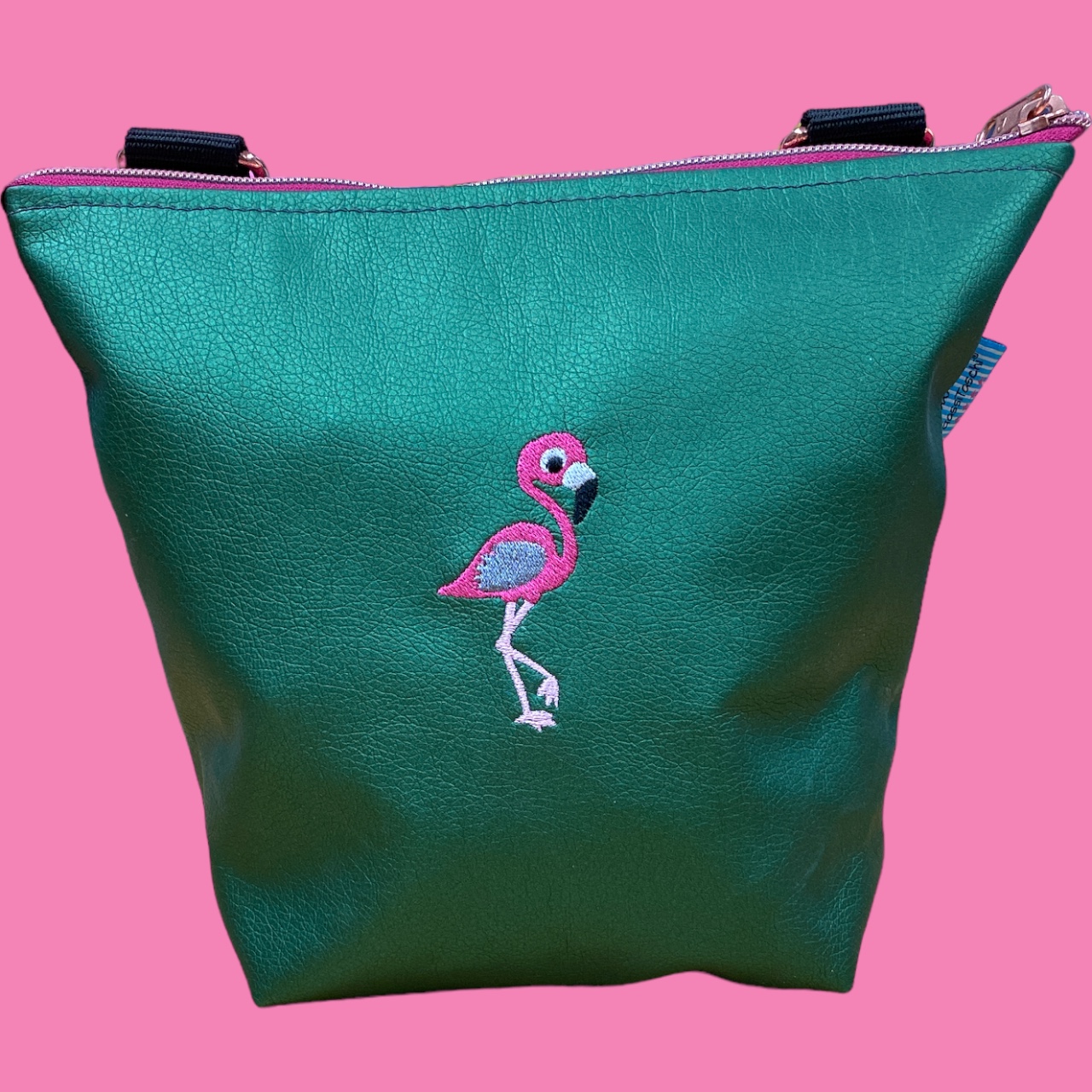 GassiTaschi® Shopper #035 Tannengrün metallic Flamingo