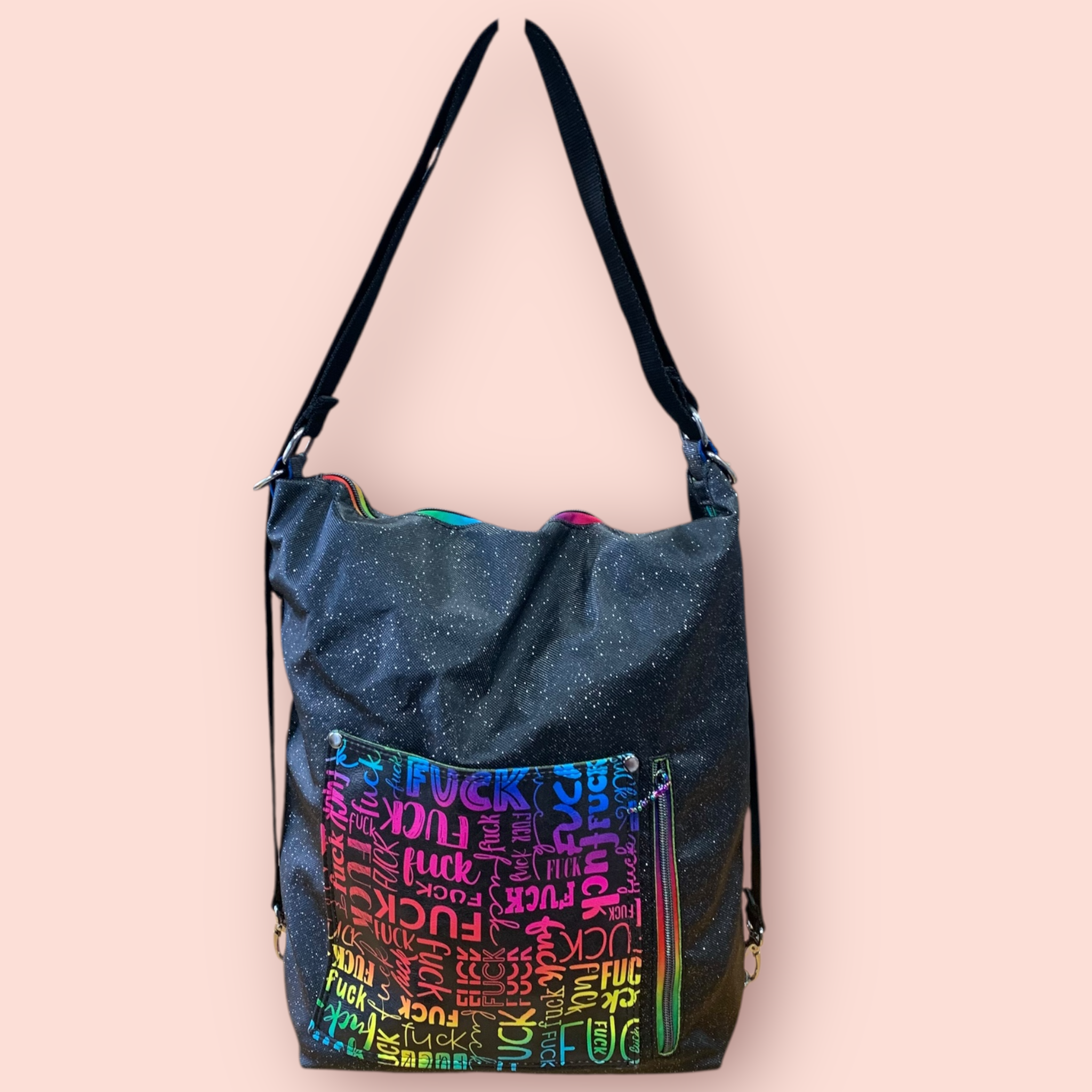 Rookie 2 in 1 Rucksack Tasche Galaxy schwarz & F*ck 