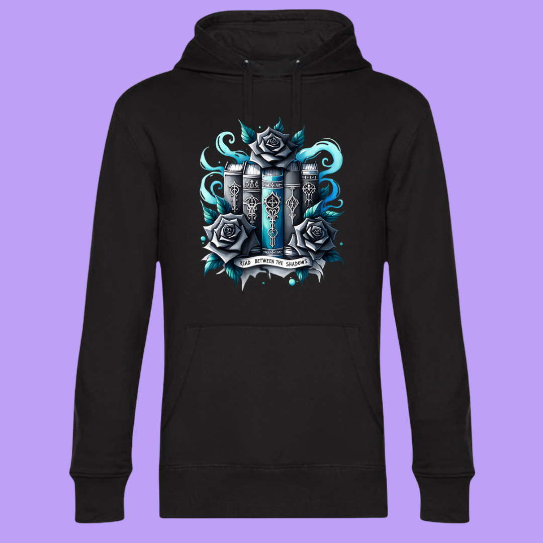Hoodie Blue Book Roses Schwarz Größe M
