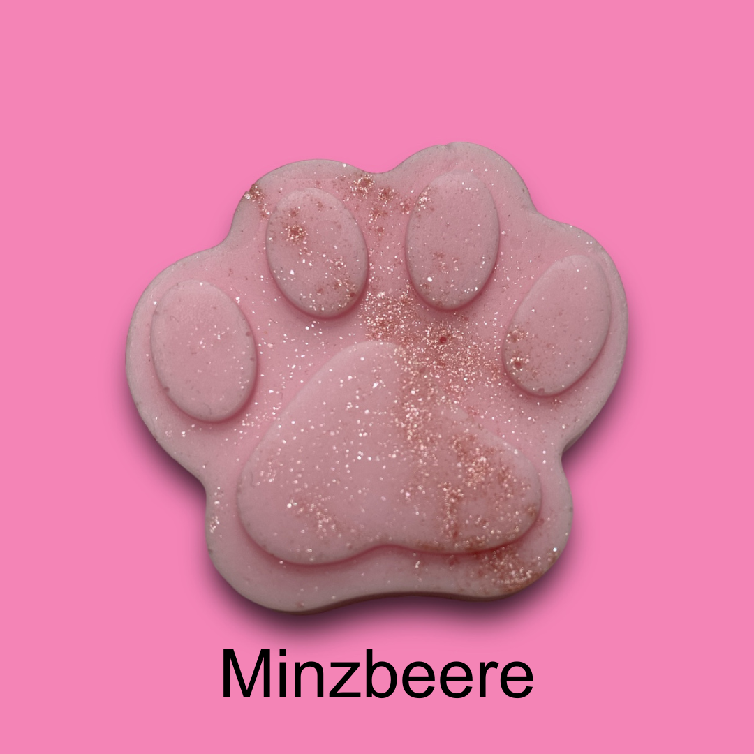 Minzbeere Hundeseife 25g mit Rosa Glitzer