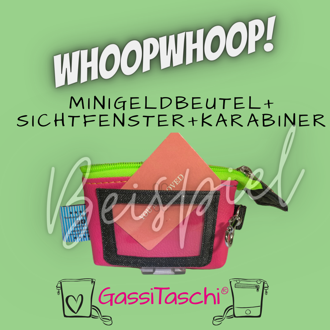 *Messe MiniGeldbeutel + Sichtfenster + Karabiner  *Messe MiniGeldbeutel + Sichtfenster + Karabiner