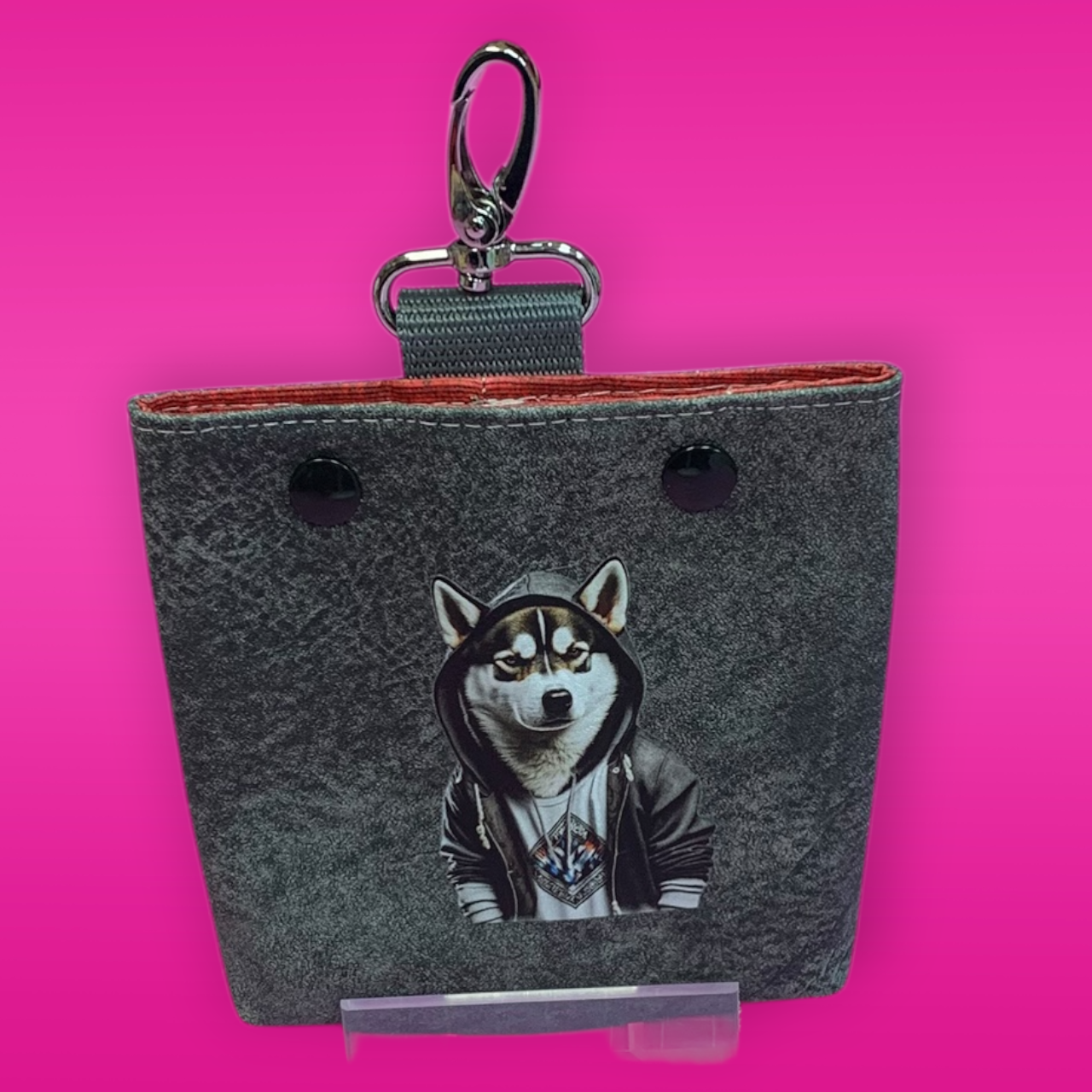 MiniFutterbeutel K + D #117 Alcantara dunkelgrau