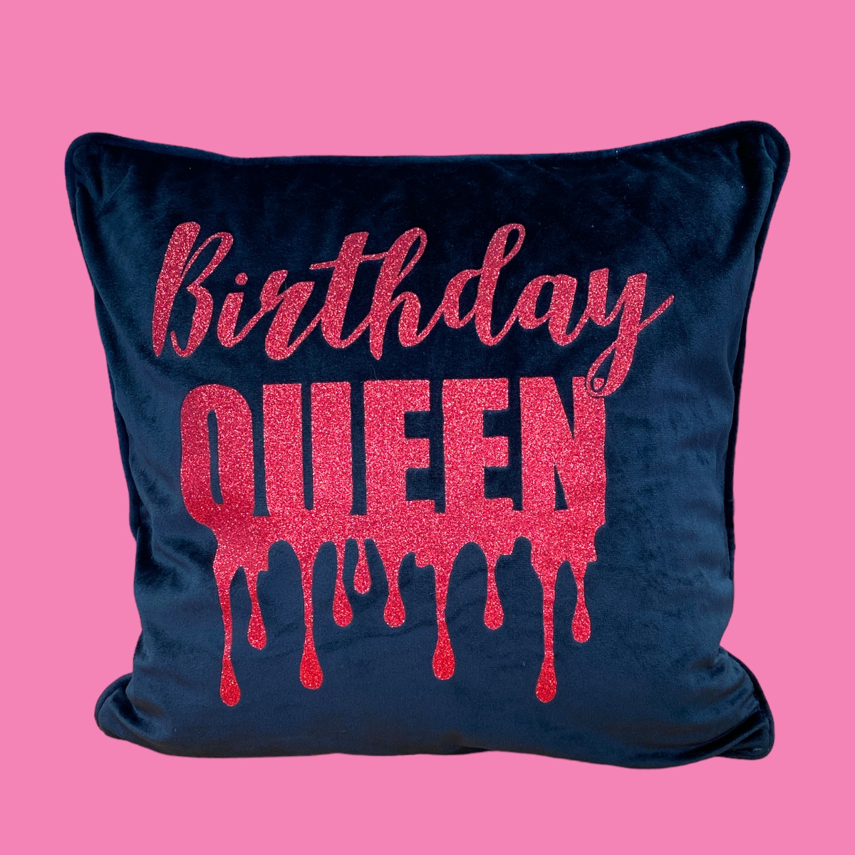  Kissenbezug Schwarz mit Birthday Queen