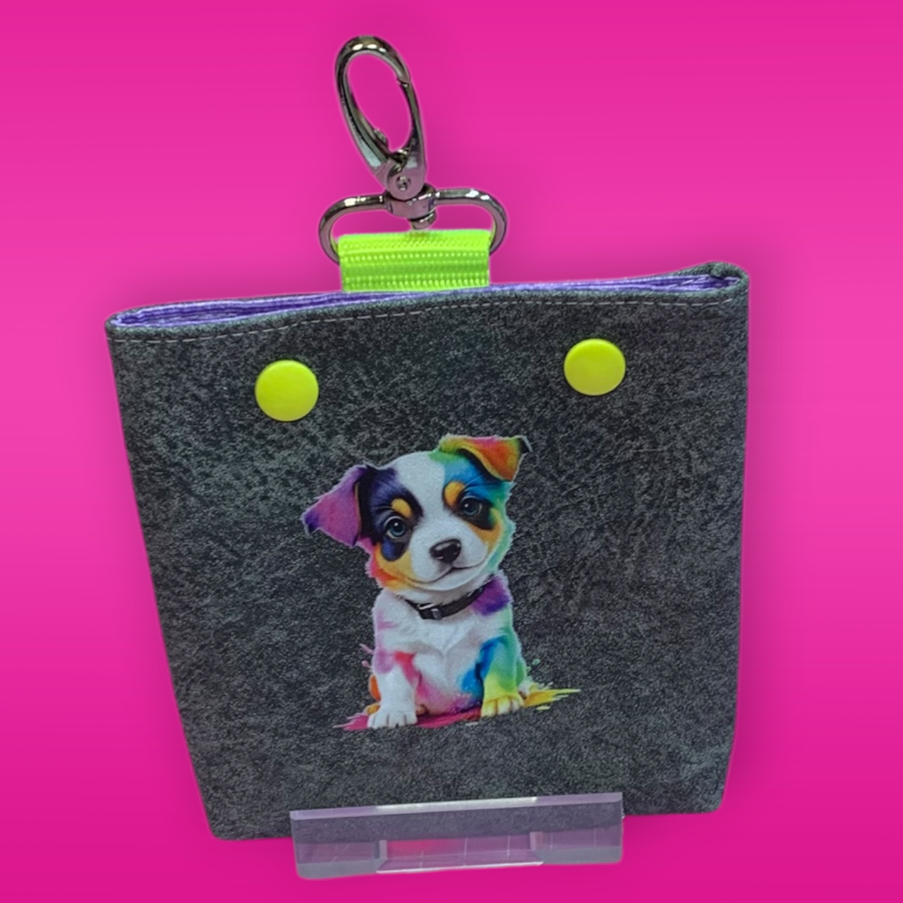 MiniFutterbeutel K + D #117 Alcantara dunkelgrau