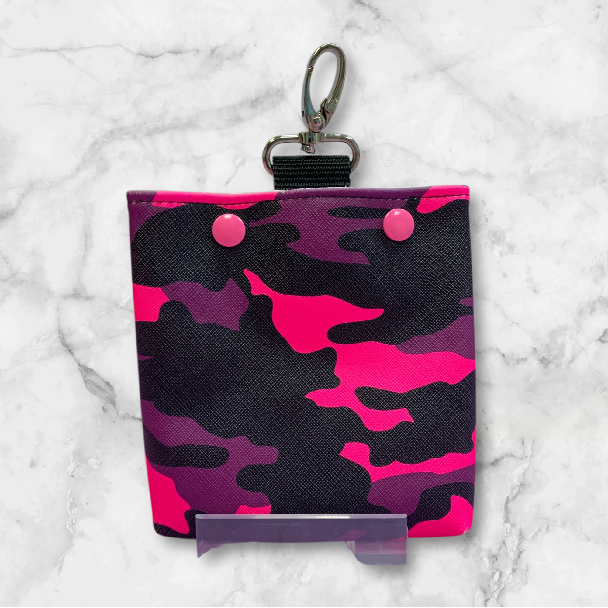 MiniFutterbeutel Karabiner + Druckknopf SL Camouflage pink