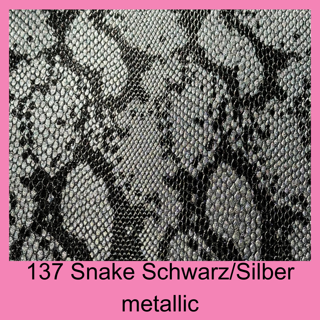 MIDI Futterbeutel #137 Snake Schwarz Silber Metallic