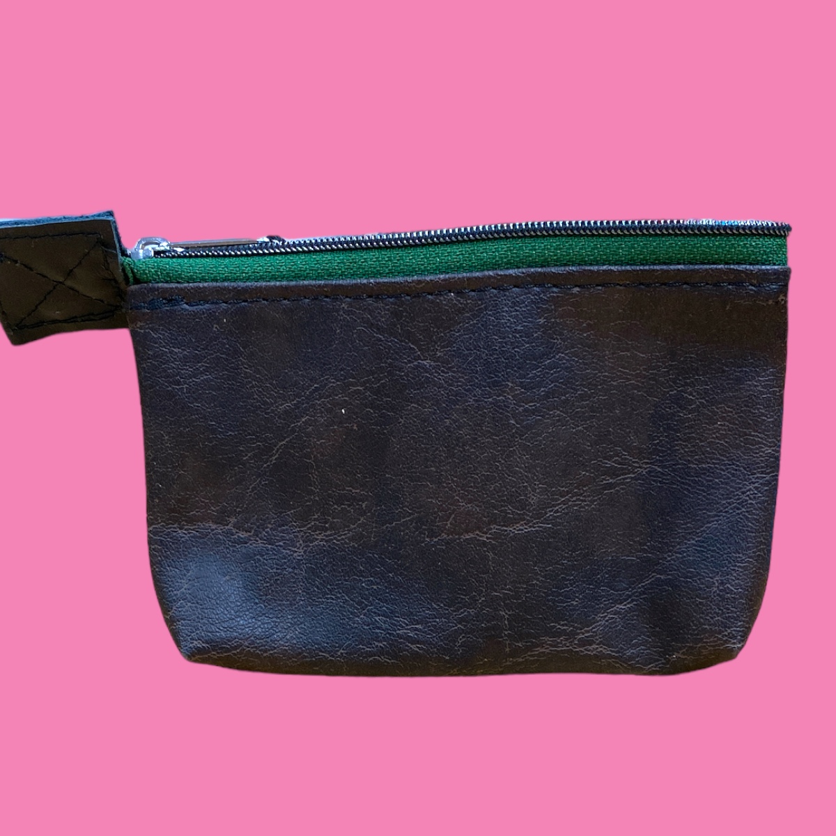 MiniGeldbeutel Sonderleder Derbes Braun