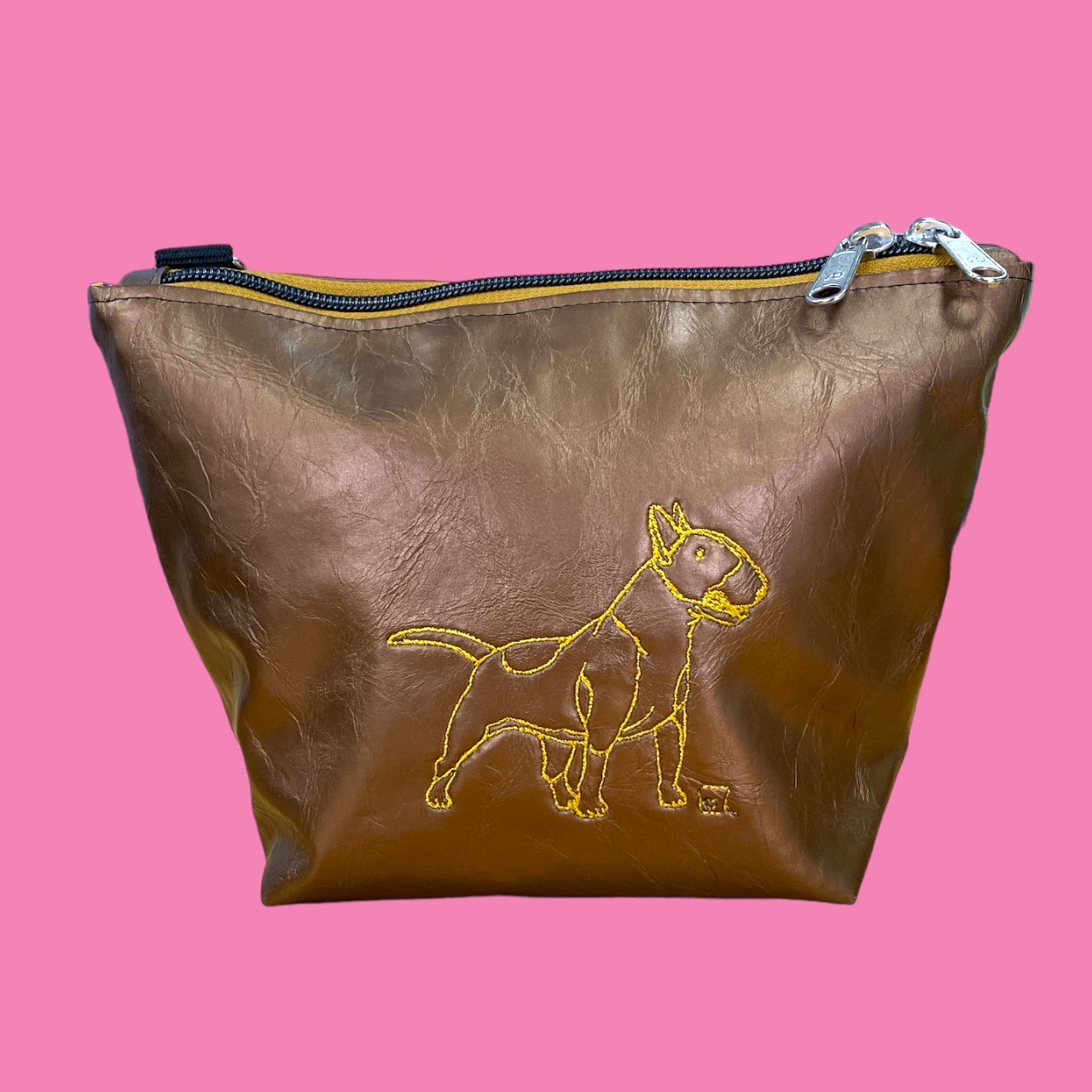 GassiTaschi® PLUS Quer #059 Antik Bronze Miniatur Bullterrier